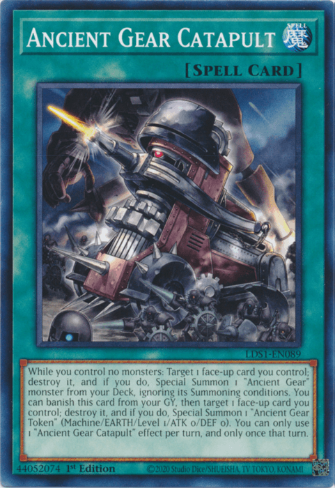 1st Edition, Common, Legendary Duelists: Season 1, Normal Spell, Spell Ancient Gear Catapult [LDS1-EN089] Common - Trading Card World