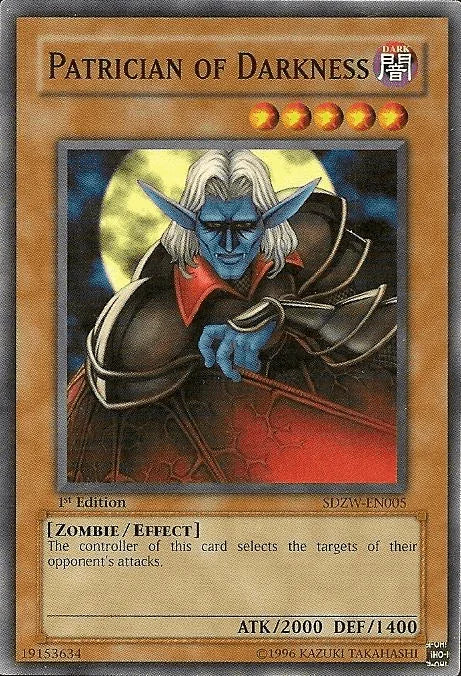 1st Edition, Common, Dark, Effect Monster, Structure Deck: Zombie World, Zombie Patrician of Darkness [SDZW-EN005] Common - Trading Card World