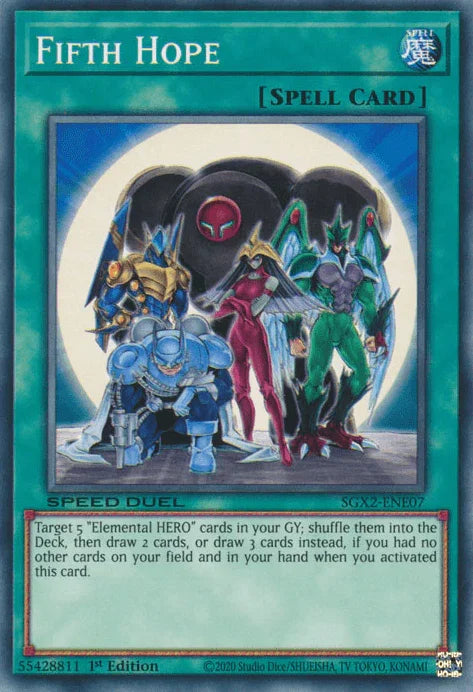 1st Edition, Common, Normal Spell, Speed Duel GX: Midterm Paradox, Spell Fifth Hope [SGX2-ENE07] Common - Trading Card World