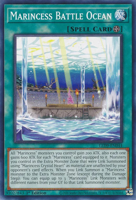 1st Edition, Common, Field Spell, Legendary Duelists: Duels From the Deep, Spell Marincess Battle Ocean [LED9-EN044] Common - Trading Card World