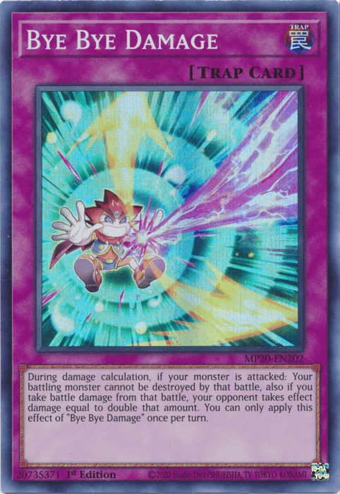 1st Edition, 2020 Tin of Lost Memories, Normal Trap, Super Rare, Trap Bye Bye Damage [MP20-EN202] Super Rare - Trading Card World