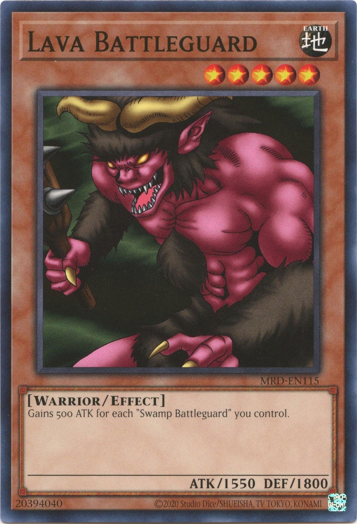 Common, Earth, Effect Monster, Metal Raiders (25th Anniversary Edition), Unlimited, Warrior Lava Battleguard (25th Anniversary) [MRD-EN115] Common - Trading Card World