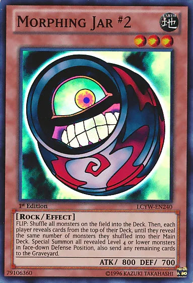 1st Edition, Earth, Effect Monster, Legendary Collection 3: Yugi's World, Rock, Super Rare, Unlimited Morphing Jar #2 [LCYW-EN240] Super Rare - Trading Card World