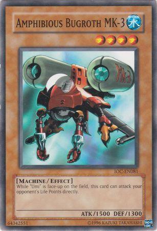 Common, Effect Monster, Invasion of Chaos, Machine, Unlimited, Water Amphibious Bugroth Mk-3 [IOC-EN081] Common - Trading Card World