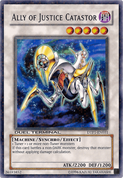 Dark, Duel Terminal - Preview, Limited, Machine, Rare, Synchro/Effect Monster Ally of Justice Catastor [DTP1-EN031] Rare - Trading Card World