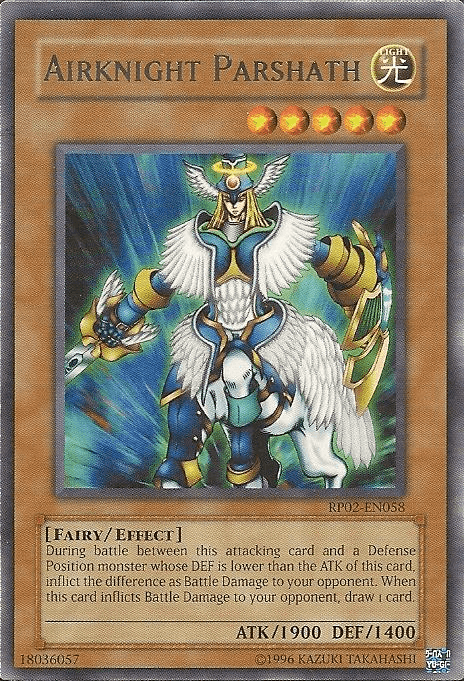 Effect Monster, Fairy, Light, Rare, Retro Pack 2, Unlimited Airknight Parshath [RP02-EN058] Rare - Trading Card World