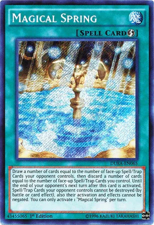 1st Edition, Duelist Alliance, Quick Play Spell, Secret Rare, Spell, Unlimited Magical Spring [DUEA-EN065] Secret Rare - Trading Card World