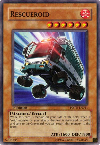 1st Edition, Common, Effect Monster, Fire, Machine, Power of the Duelist, Unlimited Rescueroid [POTD-EN011] Common - Trading Card World