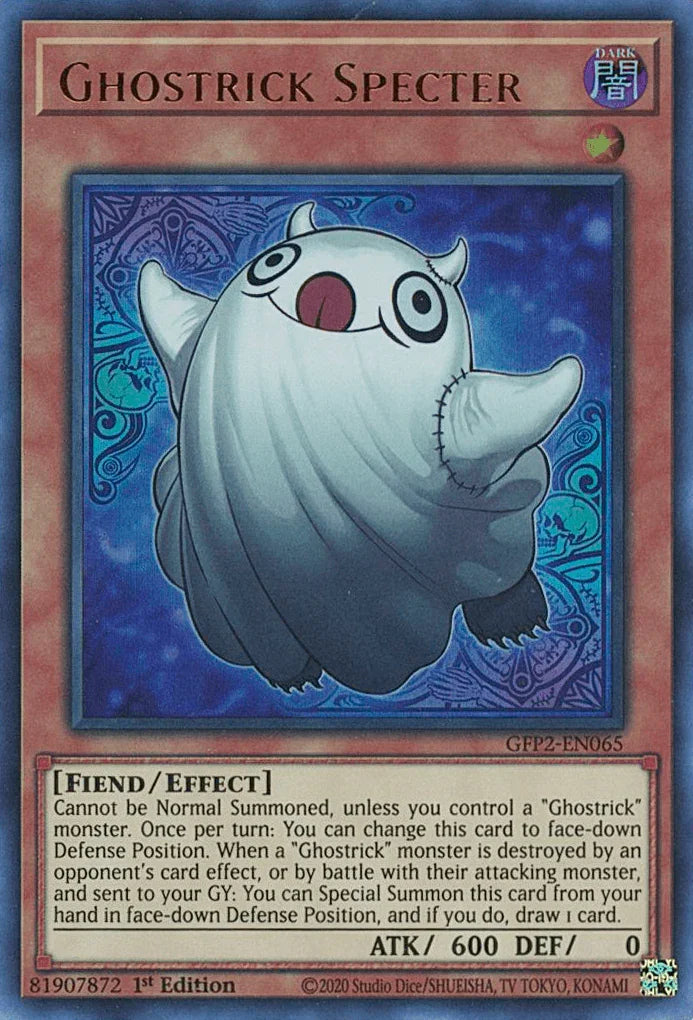 1st Edition, Dark, Effect Monster, Fiend, Ghosts From the Past: The 2nd Haunting, Ultra Rare Ghostrick Specter [GFP2-EN065] Ultra Rare - Trading Card World
