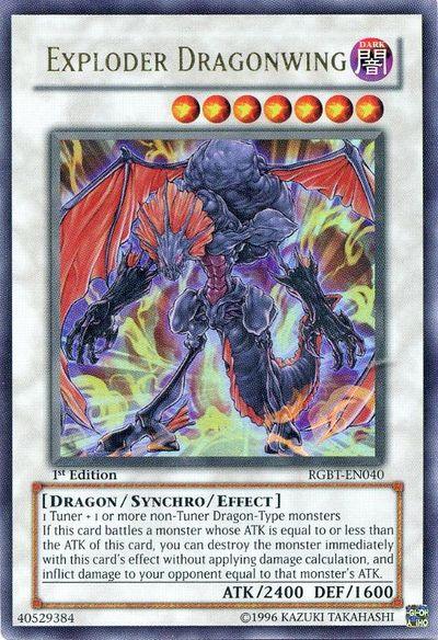 1st Edition, Dark, Dragon, Raging Battle, Synchro/Effect Monster, Ultra Rare, Unlimited Exploder Dragonwing [RGBT-EN040] Ultra Rare - Trading Card World
