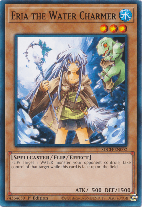 1st Edition, Common, Flip/Effect Monster, Spellcaster, Structure Deck: Spirit Charmers, Water Eria the Water Charmer [SDCH-EN002] Common - Trading Card World