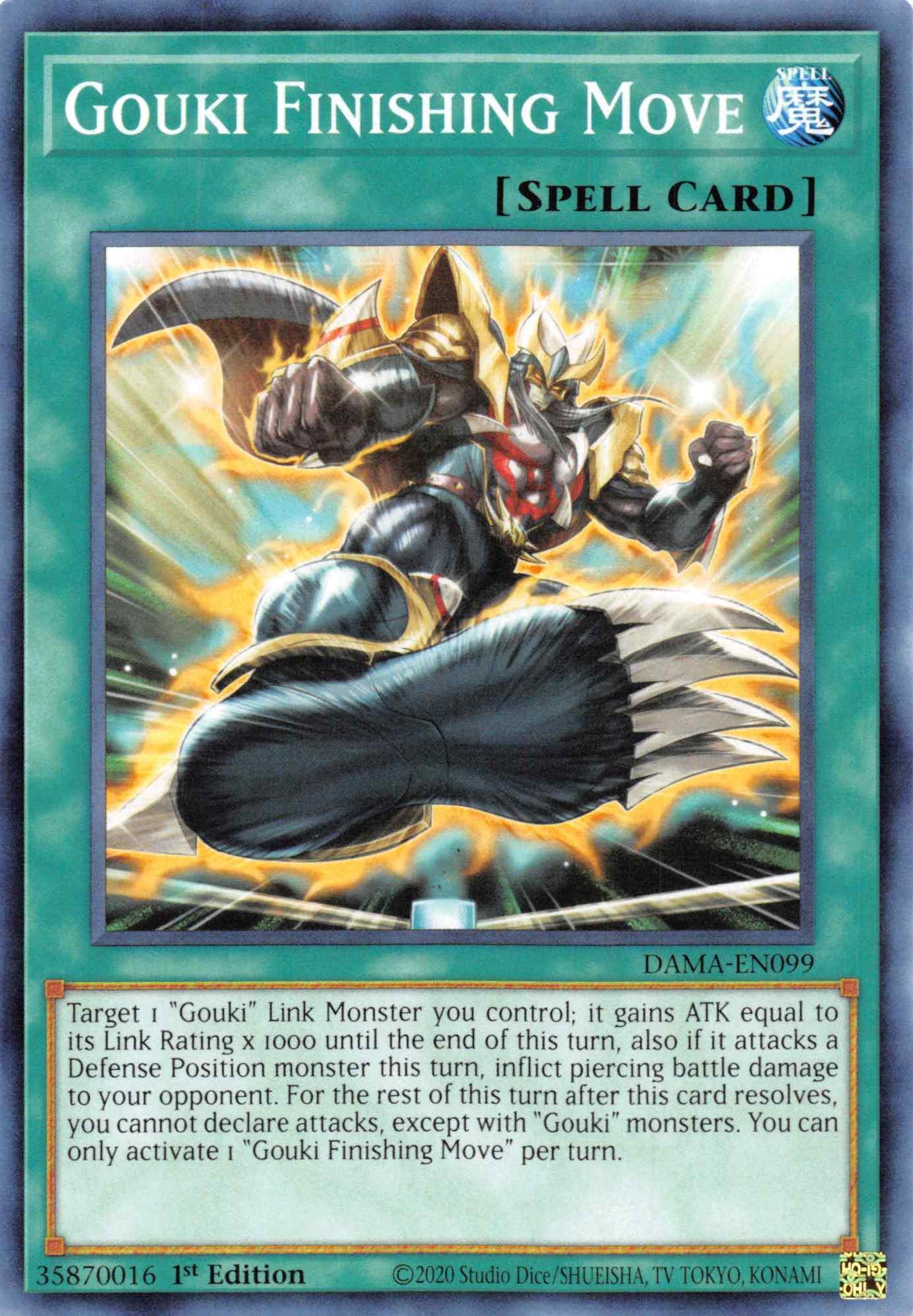 1st Edition, Common, Dawn of Majesty, Normal Spell, Spell Gouki Finishing Move [DAMA-EN099] Common - Trading Card World