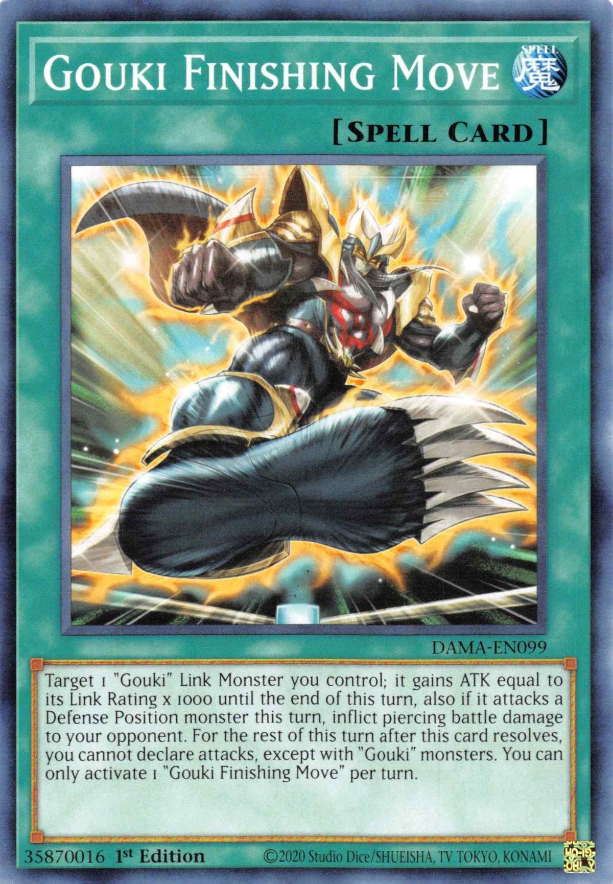 1st Edition, Common, Dawn of Majesty, Normal Spell, Spell Gouki Finishing Move [DAMA-EN099] Common - Trading Card World