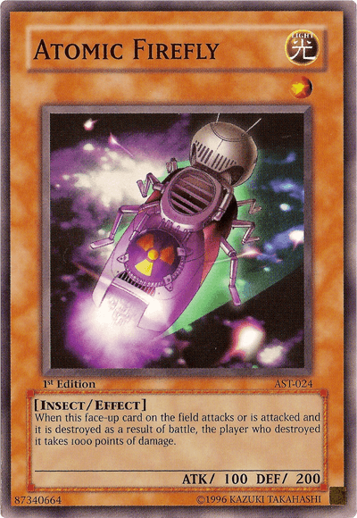 1st Edition, Ancient Sanctuary, Common, Effect Monster, Insect, Light, Unlimited Atomic Firefly [AST-024] Common - Trading Card World