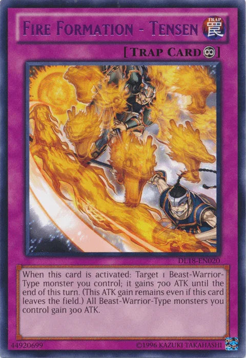 Continuous Trap, Duelist League Promo, Rare, Trap, Unlimited Fire Formation - Tensen (Purple) [DL18-EN020] Rare - Trading Card World