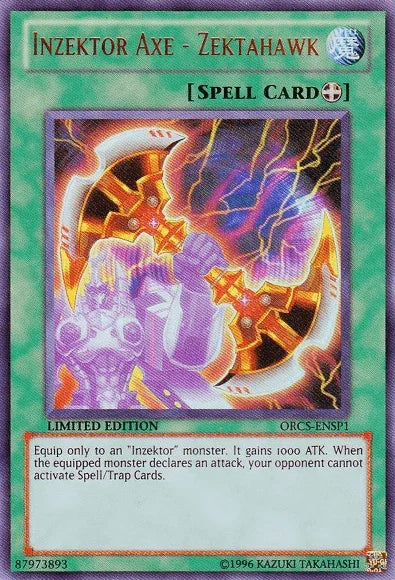 Equip Spell, Limited, Order of Chaos, Spell, Ultra Rare Inzektor Axe - Zektahawk [ORCS-ENSP1] Ultra Rare - Trading Card World