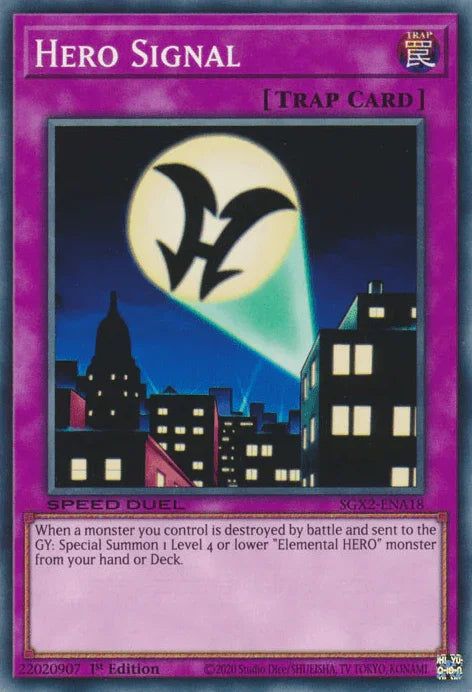 1st Edition, Common, Normal Trap, Speed Duel GX: Midterm Paradox, Trap Hero Signal [SGX2-ENA18] Common - Trading Card World