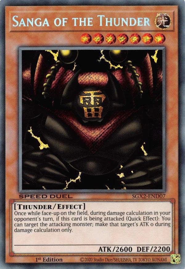 1st Edition, Effect Monster, Light, Secret Rare, Speed Duel GX: Midterm Paradox, Thunder Sanga of the Thunder [SGX2-END07] Secret Rare - Trading Card World