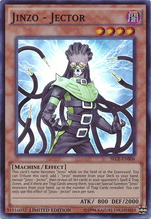 Dark, Effect Monster, Limited, Machine, Secrets of Eternity, Super Rare Jinzo - Jector [SECE-ENS06] Super Rare - Trading Card World