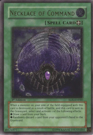1st Edition, Equip Spell, Rise of Destiny, Spell, Ultimate Rare, Unlimited Necklace of Command [RDS-EN040] Ultimate Rare - Trading Card World
