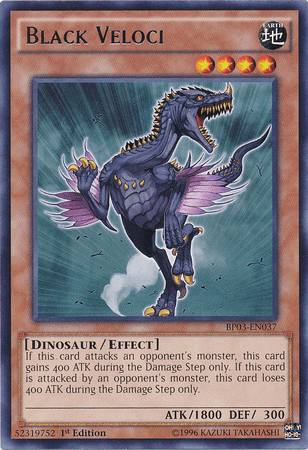 1st Edition, Battle Pack 3: Monster League, Dinosaur, Earth, Effect Monster, Rare Black Veloci [BP03-EN037] Rare - Trading Card World