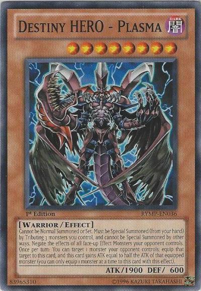 1st Edition, Common, Dark, Effect Monster, Ra Yellow Mega Pack, Unlimited, Warrior Destiny HERO - Plasma [RYMP-EN036] Common - Trading Card World