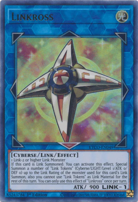 1st Edition, Cyberse, Eternity Code, Light, Link/Effect Monster, Ultra Rare Linkross [ETCO-EN049] Ultra Rare - Trading Card World