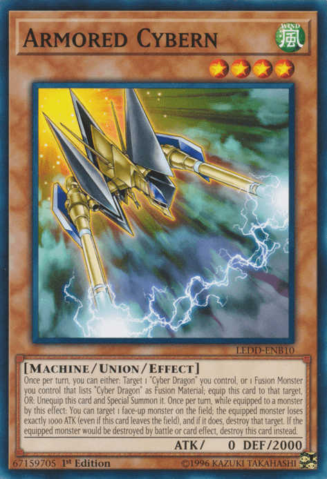 1st Edition, Common, Legendary Dragon Decks, Machine, Union/Effect Monster, Wind Armored Cybern [LEDD-ENB10] Common - Trading Card World