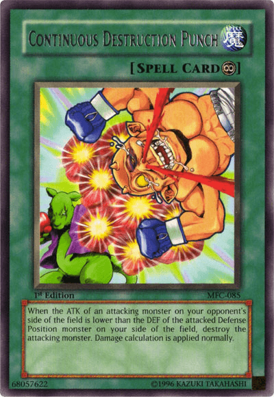 1st Edition, Continuous Spell, Magician's Force, Rare, Spell, Unlimited Continuous Destruction Punch [MFC-085] Rare - Trading Card World