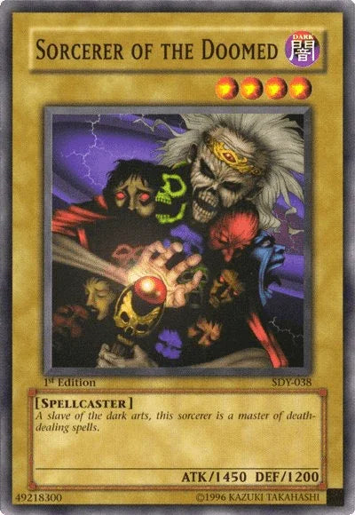 1st Edition, Common, Dark, Normal Monster, Spellcaster, Starter Deck: Yugi, Unlimited Sorcerer of the Doomed [SDY-038] Common - Trading Card World