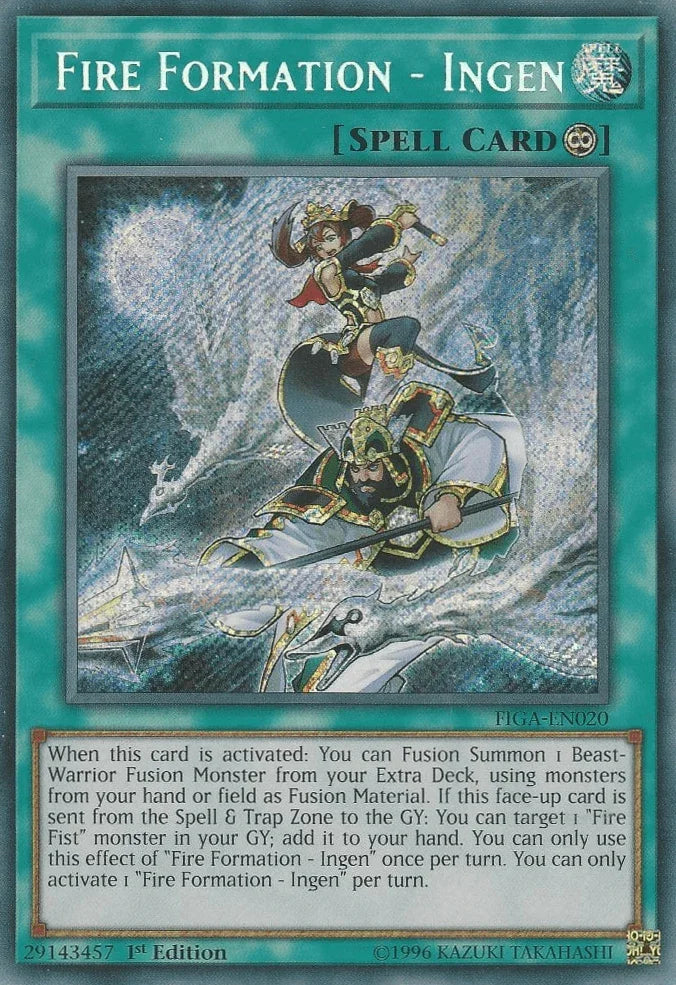 1st Edition, Continuous Spell, Fists of the Gadgets, Secret Rare, Spell Fire Formation - Ingen [FIGA-EN020] Secret Rare - Trading Card World