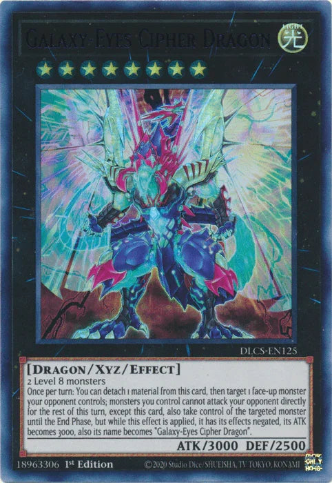 1st Edition, Dragon, Dragons of Legend: The Complete Series, Light, Ultra Rare, Xyz/Effect Monster Galaxy-Eyes Cipher Dragon (Purple) [DLCS-EN125] Ultra Rare - Trading Card World