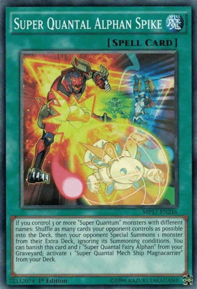 1st Edition, 2017 Mega-Tins Mega Pack, Common, Normal Spell, Spell Super Quantal Alphan Spike [MP17-EN216] Common - Trading Card World