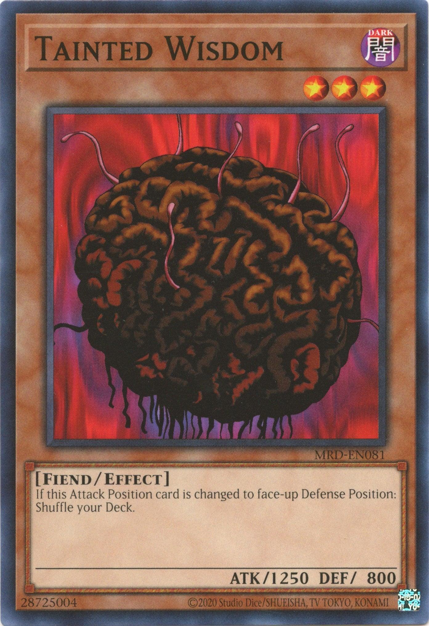 Common, Dark, Effect Monster, Fiend, Metal Raiders (25th Anniversary Edition), Unlimited Tainted Wisdom (25th Anniversary) [MRD-EN081] Common - Trading Card World