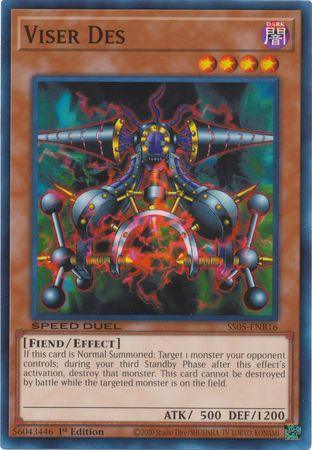 1st Edition, Common, Dark, Effect Monster, Fiend, Speed Duel: Twisted Nightmares Viser Des [SS05-ENB16] Common - Trading Card World