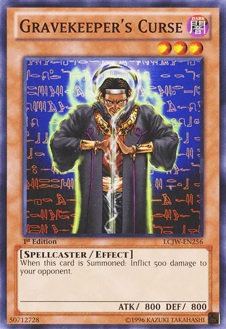 1st Edition, Common, Dark, Effect Monster, Legendary Collection 4: Joey's World, Spellcaster Gravekeeper's Curse [LCJW-EN256] Common - Trading Card World