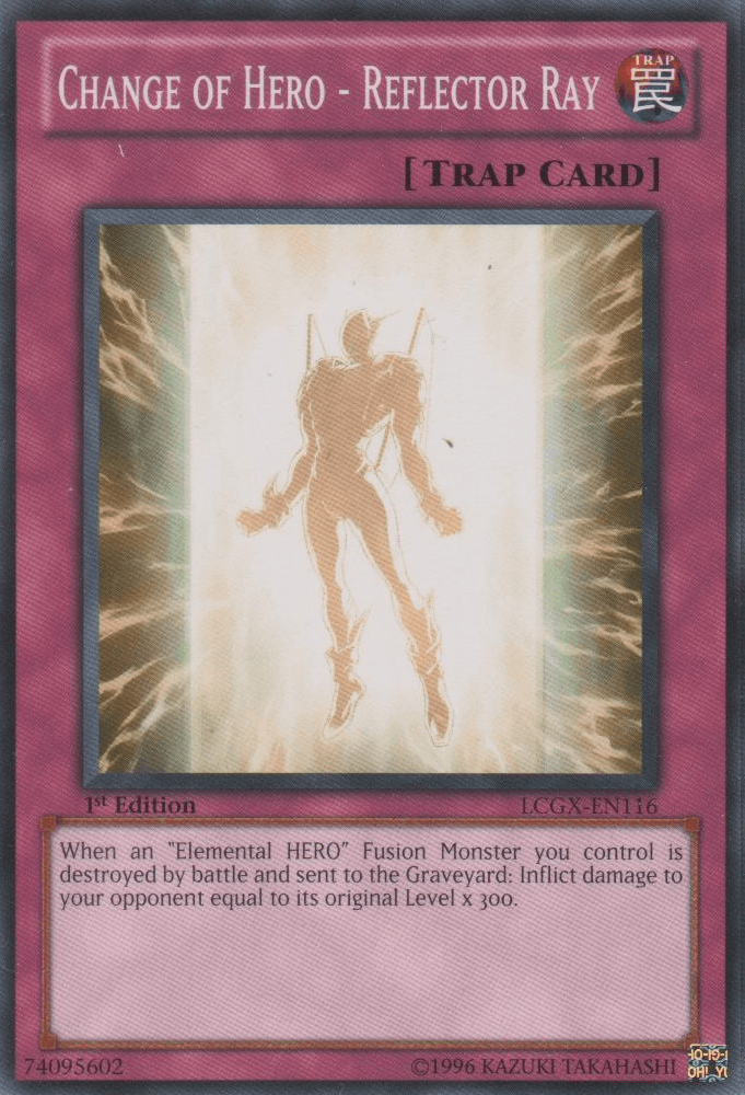 1st Edition, Common, Legendary Collection 2, Normal Trap, Trap, Unlimited Change of Hero - Reflector Ray [LCGX-EN116] Common - Trading Card World