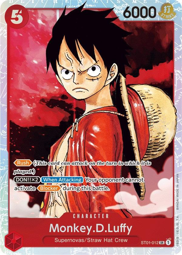 Character, Starter Deck: Straw Hat Crew, Starter Decks, Straw Hat Crew, Super Rare, Supernovas Monkey.D.Luffy (012) [Starter Deck: Straw Hat Crew] - Trading Card World