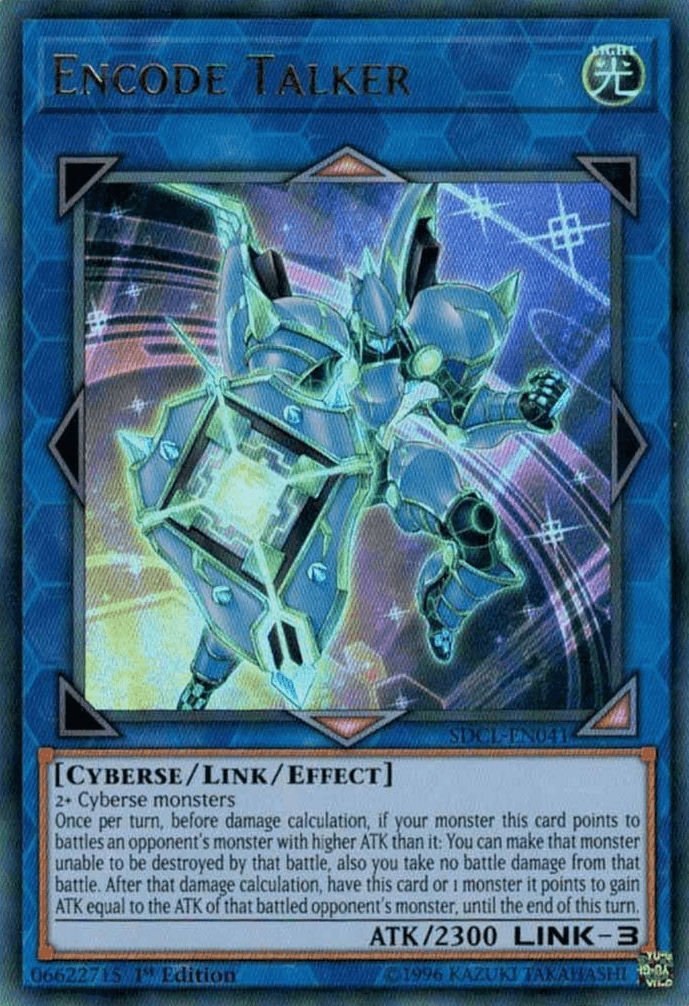 1st Edition, Cyberse, Light, Link/Effect Monster, Structure Deck: Cyberse Link, Ultra Rare Encode Talker [SDCL-EN041] Ultra Rare - Trading Card World