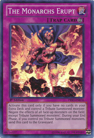 1st Edition, Continuous Trap, Primal Origin, Super Rare, Trap, Unlimited The Monarchs Erupt [PRIO-EN076] Super Rare - Trading Card World
