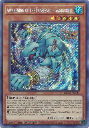 Dragons of Legend: The Complete Series, Effect Monster, Limited, Reptile, Secret Rare, Water Awakening of the Possessed - Gagigobyte [DLCS-EN143] Secret Rare - Trading Card World