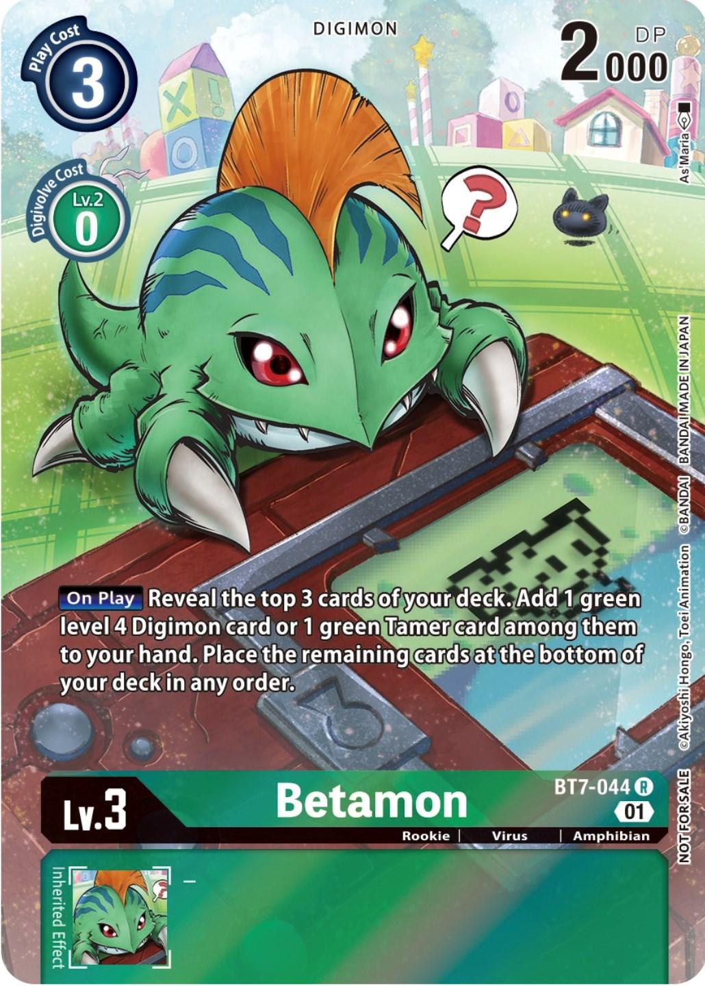 Amphibian, BT7-044, Digimon, Green, Next Adventure Promos, Rare, Rookie, Virus Betamon [BT7-044] (25th Special Memorial Pack) [Next Adventure Promos] - Trading Card World