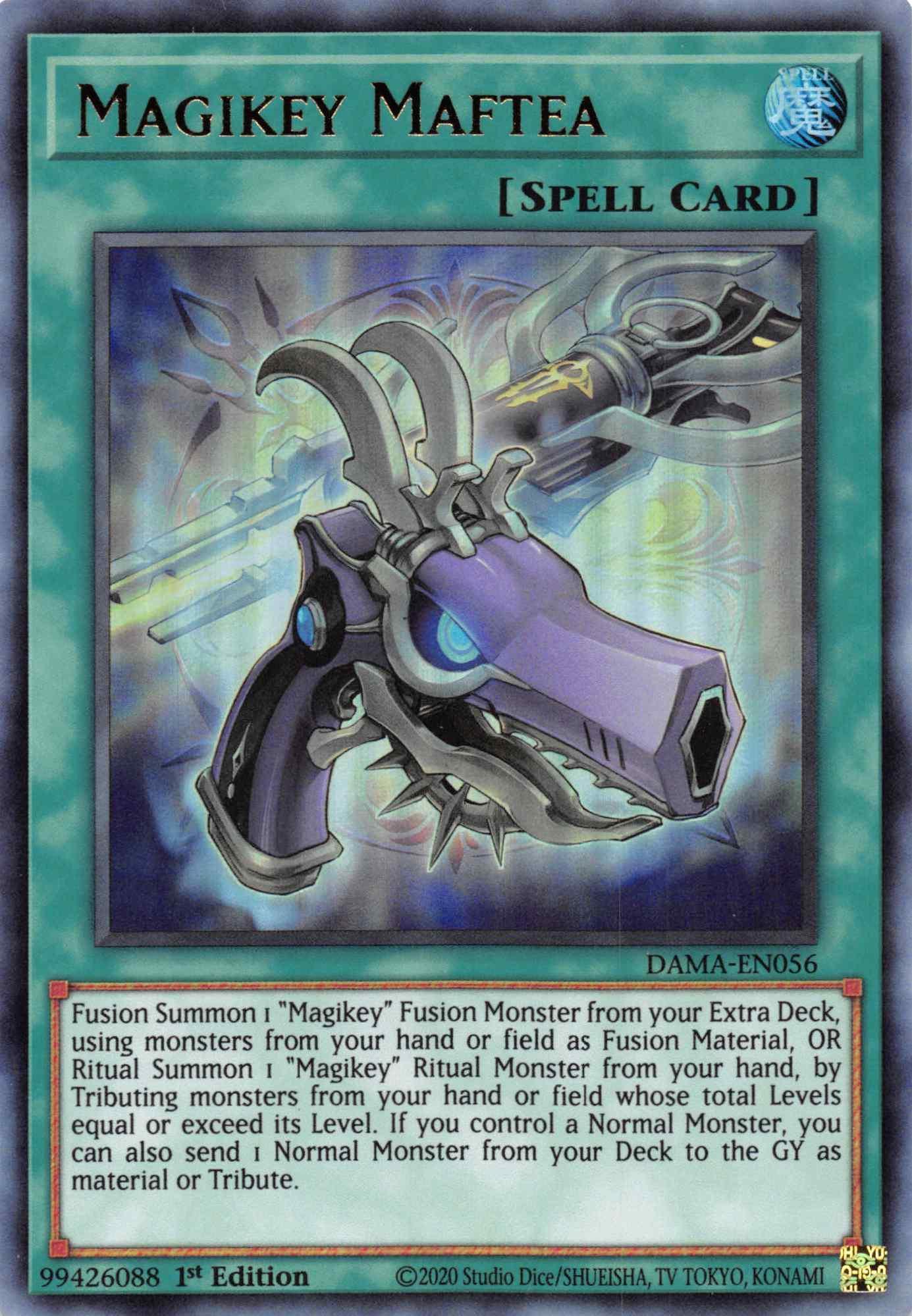 1st Edition, Dawn of Majesty, Normal Spell, Spell, Ultra Rare Magikey Maftea [DAMA-EN056] Ultra Rare - Trading Card World