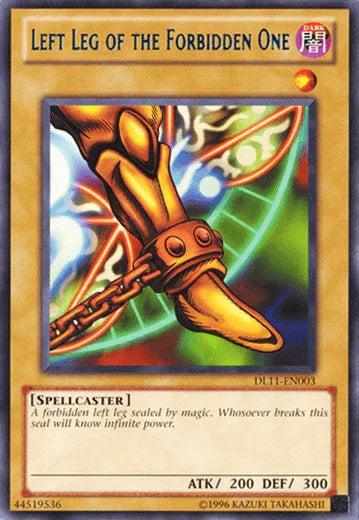 Dark, Duelist League Promo, Normal Monster, Rare, Spellcaster, Unlimited Left Leg of the Forbidden One (Blue) [DL11-EN003] Rare - Trading Card World