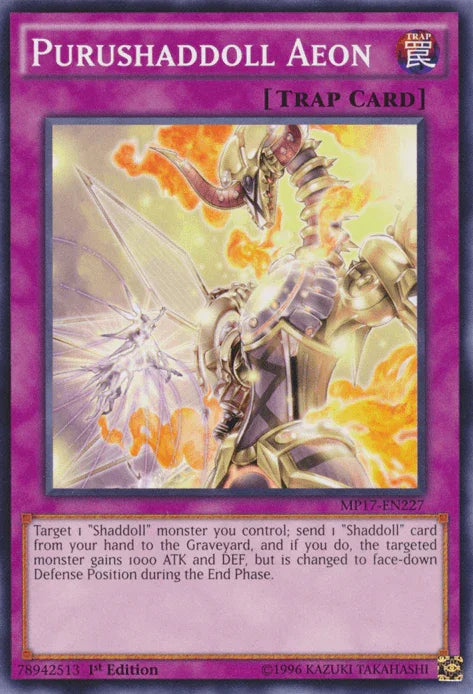 1st Edition, 2017 Mega-Tins Mega Pack, Common, Normal Trap, Trap Purushaddoll Aeon [MP17-EN227] Common - Trading Card World