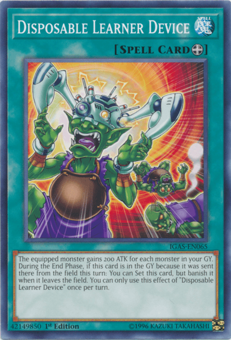 1st Edition, Common, Equip Spell, Ignition Assault, Spell, Unlimited Disposable Learner Device [IGAS-EN065] Common - Trading Card World