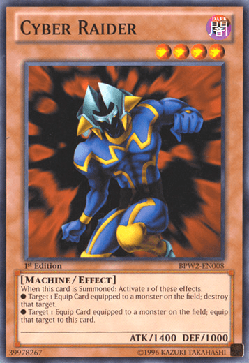 1st Edition, Battle Pack 2: War of the Giants - Round 2, Common, Dark, Effect Monster, Machine Cyber Raider [BPW2-EN008] Common - Trading Card World