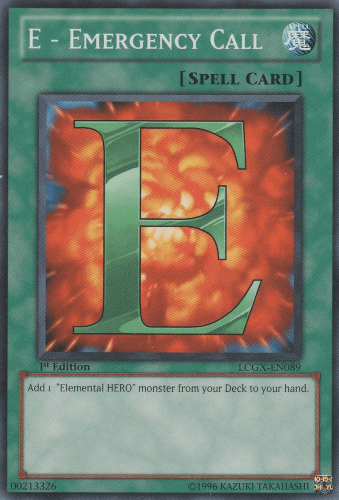 1st Edition, Common, Legendary Collection 2, Normal Spell, Spell, Unlimited E - Emergency Call [LCGX-EN089] Common - Trading Card World