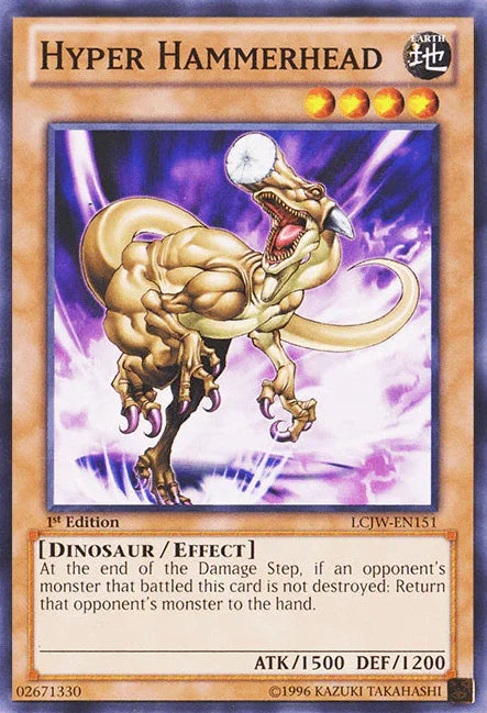 1st Edition, Common, Dinosaur, Earth, Effect Monster, Legendary Collection 4: Joey's World Hyper Hammerhead [LCJW-EN151] Common - Trading Card World