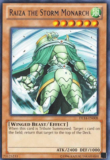 Duelist League Promo, Effect Monster, Rare, Unlimited, Wind, Winged Beast Raiza the Storm Monarch (Purple) [DL14-EN008] Rare - Trading Card World